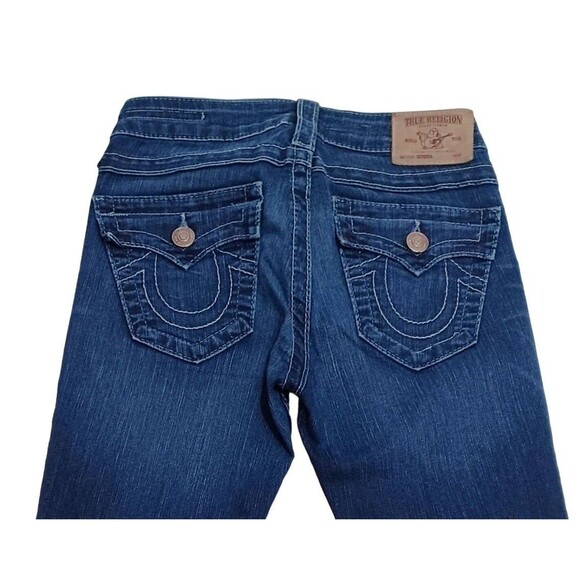 True Religion Serena Women's Skinny Flap Pockets Stretch Jeans Size 25 USA Made - Picture 4 of 16